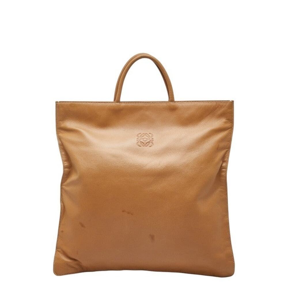 Loewe Anagram Leather Tote Bag Beige